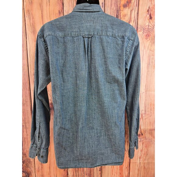 Peter Millar Mens Medium Chambray Button-Up Shirt - Picture 2 of 8